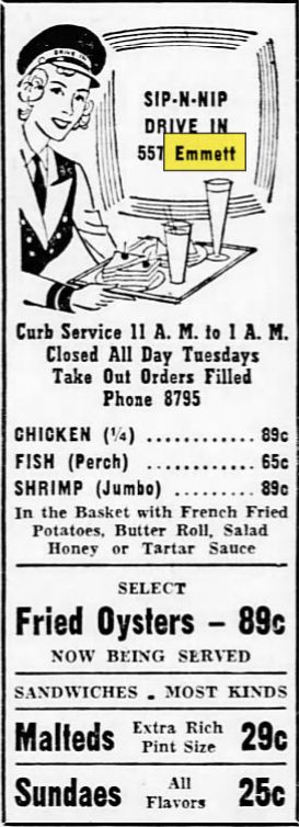 Sip-N-Nip - Sep 1952 Ad